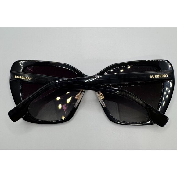 Burberry Womens Black Square Sunglasses B4366-F 3980/T3 55mm Polarized - Picture 2 of 13